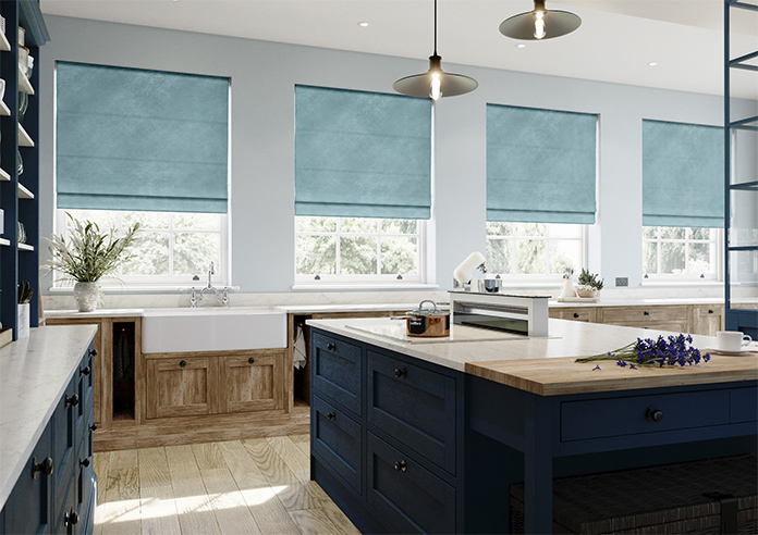 Odessa Velvet, Spa - Twist&Fit Roman Blind - Image 7